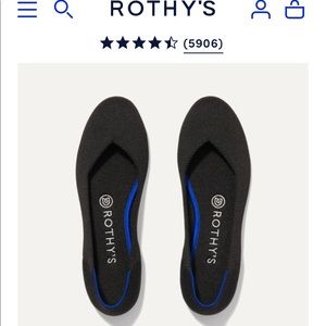 Rothy’s black round toe flat